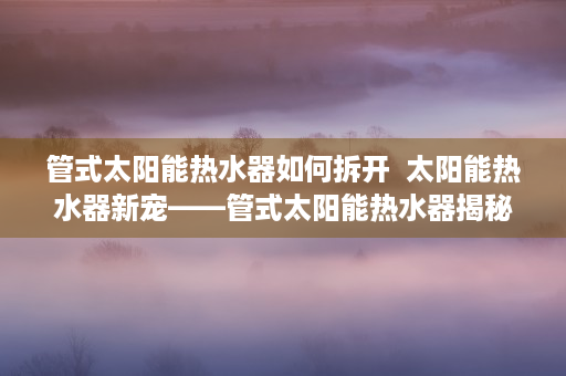 管式太阳能热水器如何拆开  太阳能热水器新宠——管式太阳能热水器揭秘其工作原理、优缺点及选购技巧