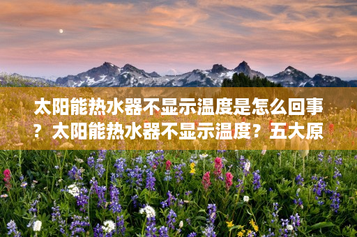 太阳能热水器不显示温度是怎么回事?  太阳能热水器不显示温度？五大原因及解决方法大揭秘！