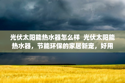 光伏太阳能热水器怎么样  光伏太阳能热水器，节能环保的家居新宠，好用吗？深度评测揭秘