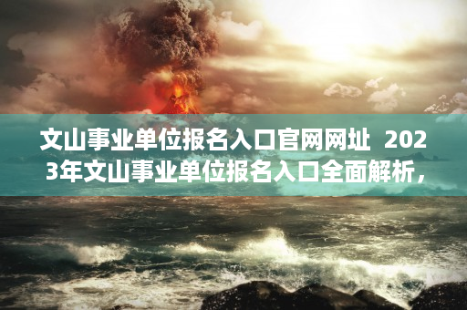 文山事业单位报名入口官网网址  2023年文山事业单位报名入口全面解析，如何轻松报名，抓住就业机会！