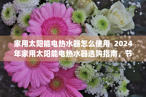 家用太阳能电热水器怎么使用  2024年家用太阳能电热水器选购指南，节能环保，安全健康生活