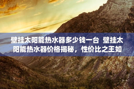 壁挂太阳能热水器多少钱一台  壁挂太阳能热水器价格揭秘，性价比之王如何选择？