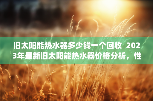 旧太阳能热水器多少钱一个回收  2023年最新旧太阳能热水器价格分析，性价比与购买指南