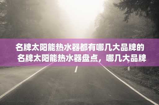 名牌太阳能热水器都有哪几大品牌的  名牌太阳能热水器盘点，哪几大品牌值得信赖？