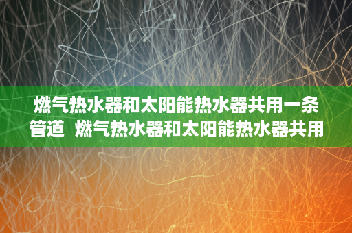 燃气热水器和太阳能热水器共用一条管道  燃气热水器和太阳能热水器共用，如何实现高效节能的家庭热水供应？