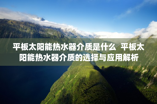 平板太阳能热水器介质是什么  平板太阳能热水器介质的选择与应用解析